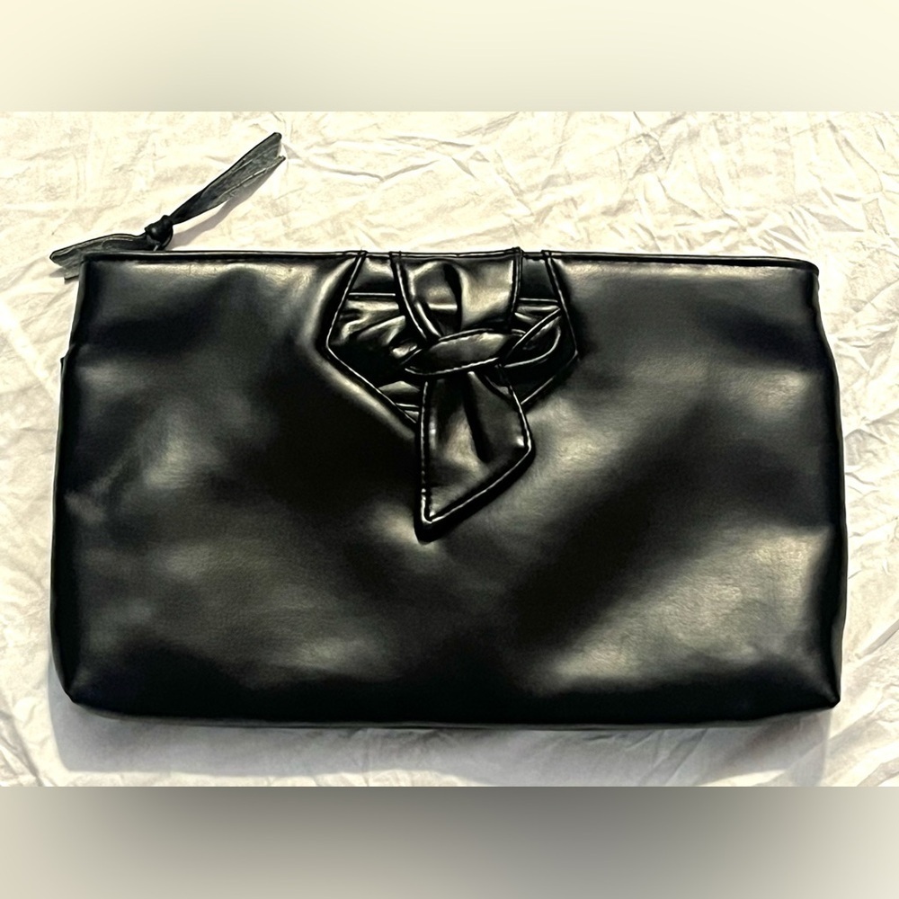 Almondo Originals Faux(?) Leather Black Clutch Bag